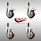 Service Caster 4 Inch 316SS Maroon Poly Swivel 3/4 Inch Stem Caster Lock Brake SCC, 2PK SS316TTLEX20S414-PPUB-MRN-2-S-2-34 - alternate 5